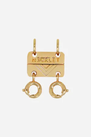 Necklet Stainless Steel Gold Double Layering Clasp