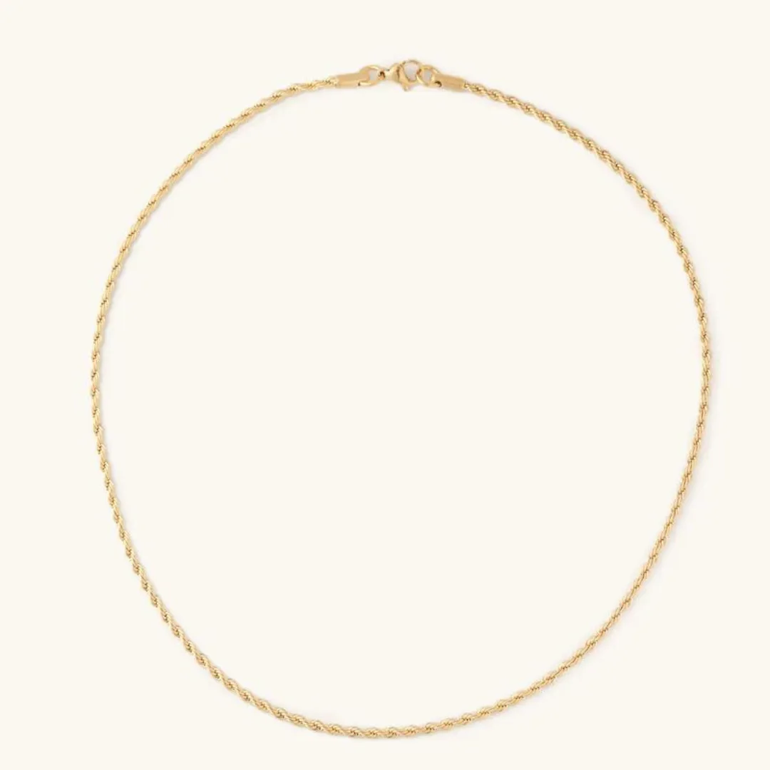 Nikki Smith Skinny Rope Layering Necklace - Gold