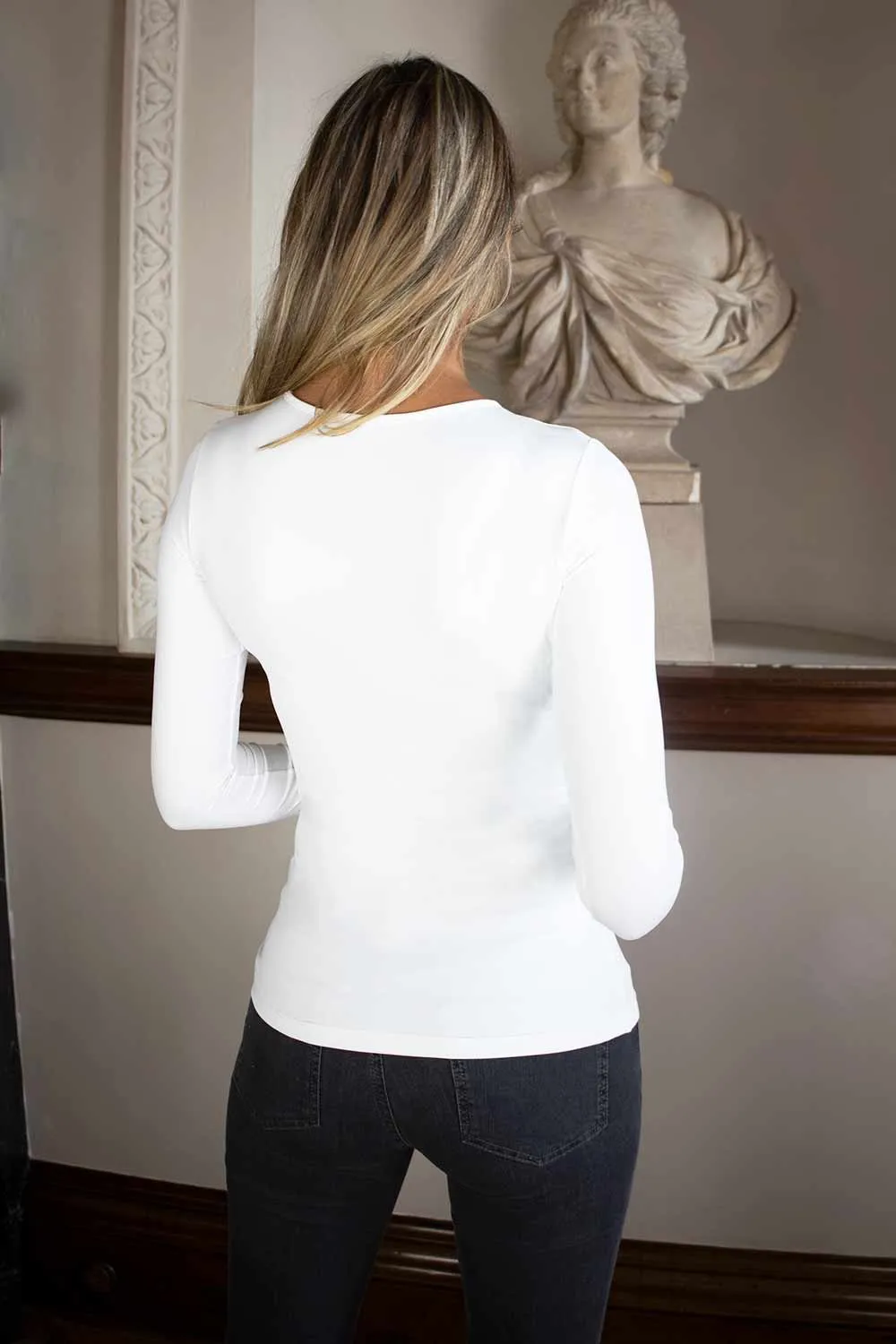 NO2MORO White Tara Long Sleeved Layering Shirt