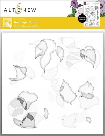 Nostalgic Florals Simple Coloring Stencil Set (3 in 1)