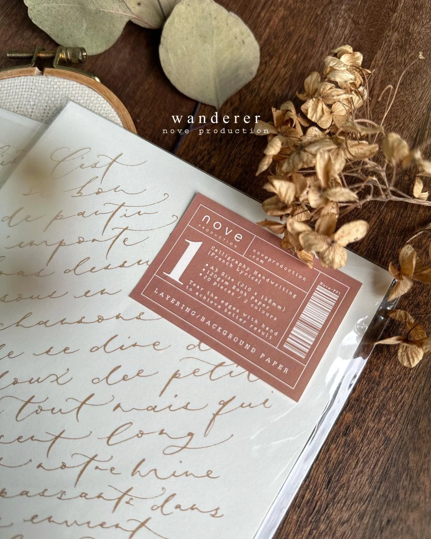 Nove Production - Calligraphy Layering/Background Paper Pack