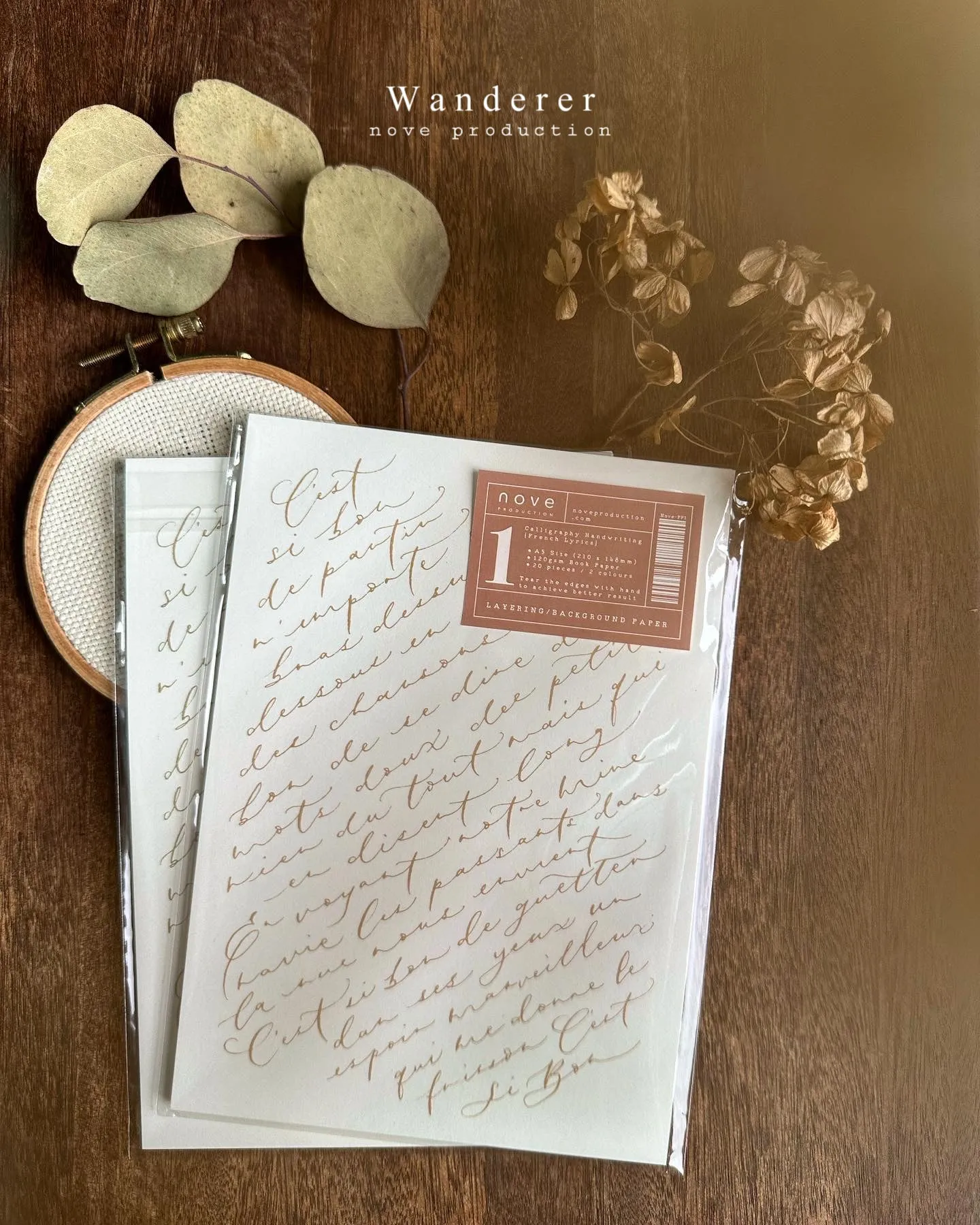 Nove Production - Calligraphy Layering/Background Paper Pack