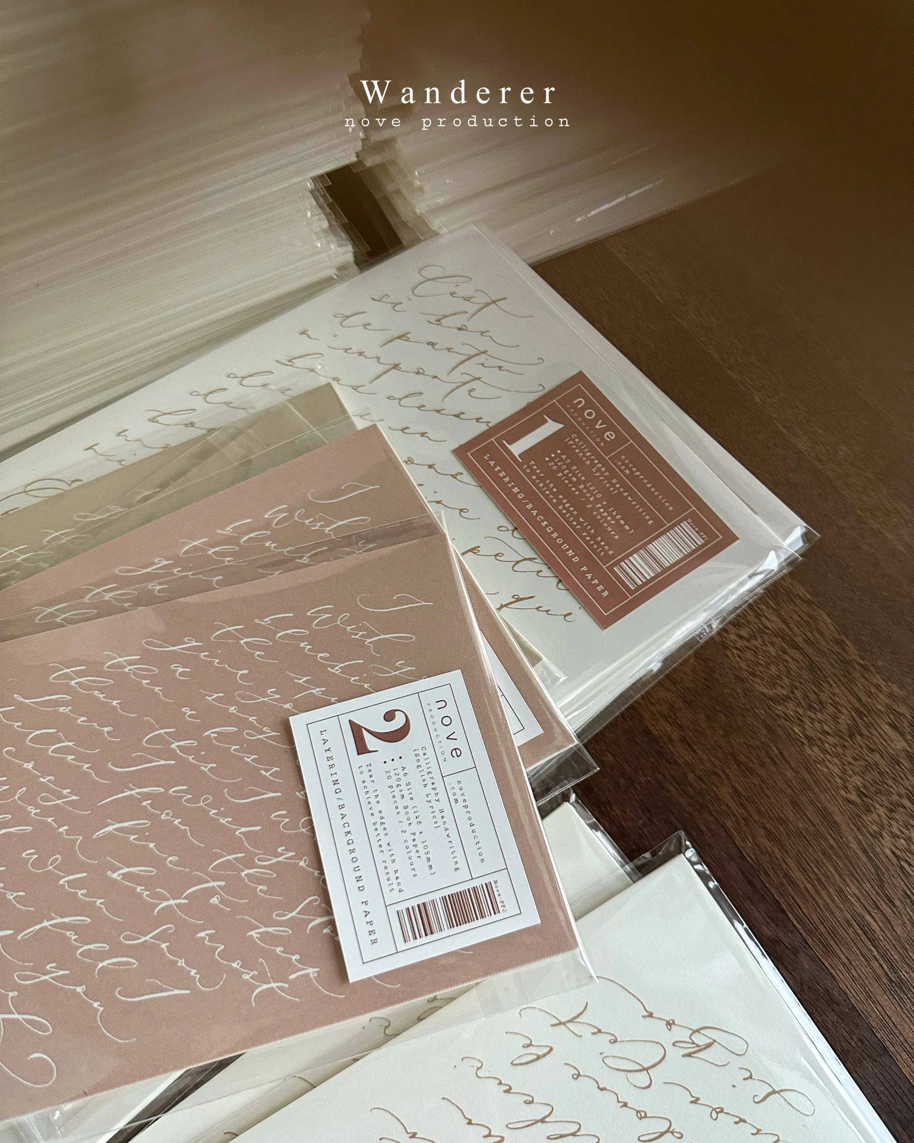 Nove Production - Calligraphy Layering/Background Paper Pack