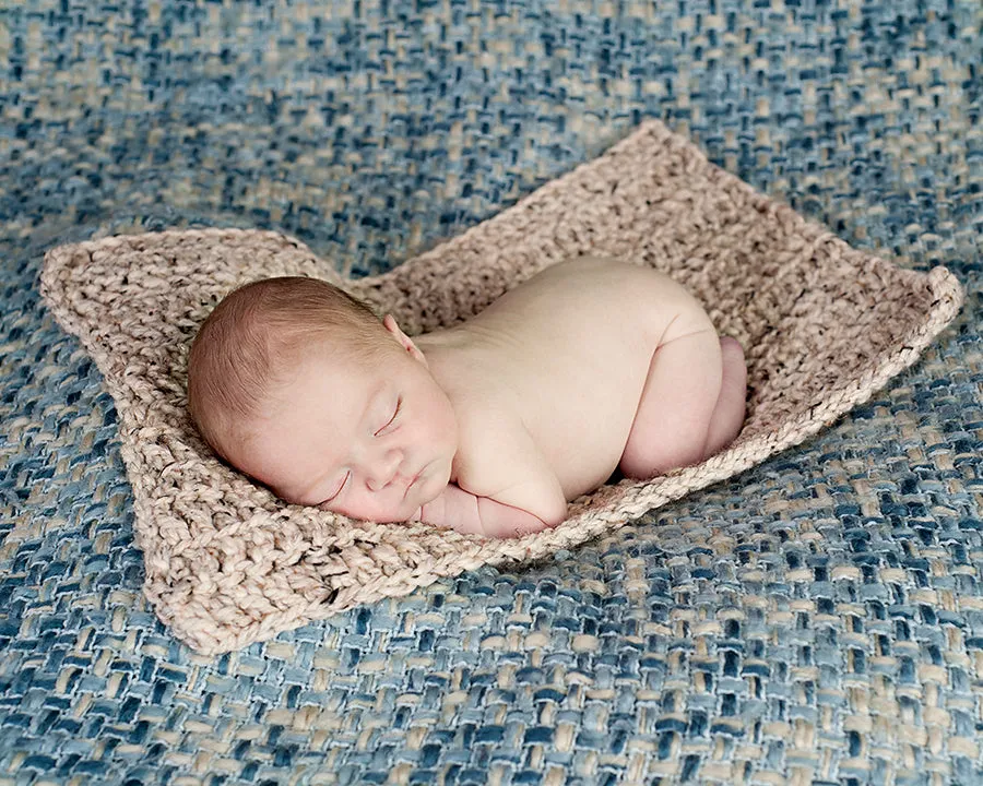 Oatmeal newborn baby layering bump blanket