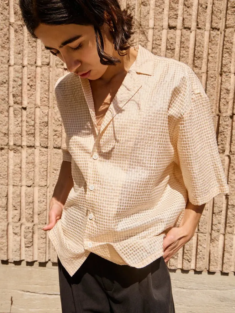 Odeyalo Tachido Shirt - Cream Plaid (Online Exclusive)