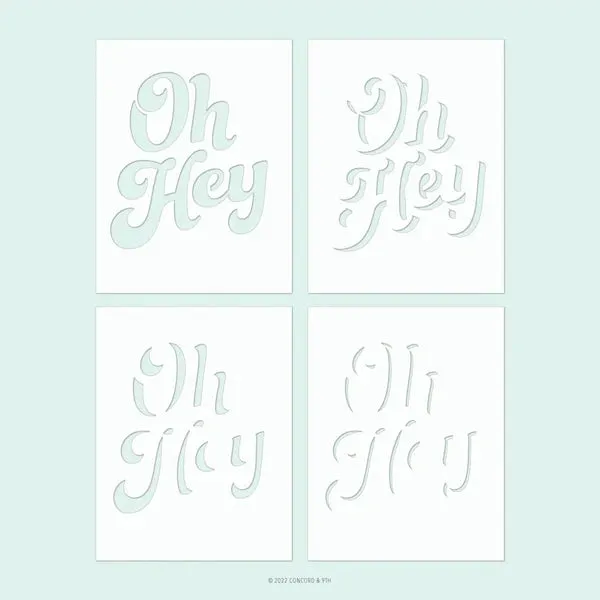 Oh Hey Stencil 4 Pack (4.75 x 6)