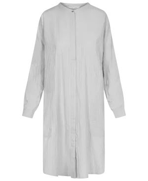 Oline Cotton Shirt Dress - Silver Scone