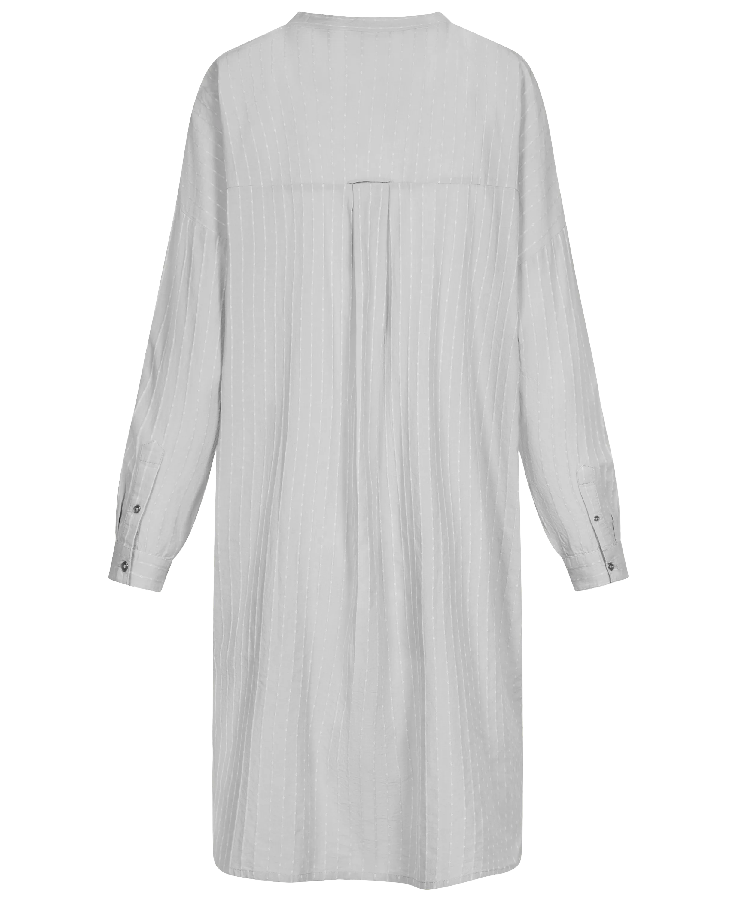 Oline Cotton Shirt Dress - Silver Scone