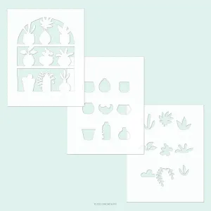 On My Mind Stencil Pack 3 pk (4.75 x 6)