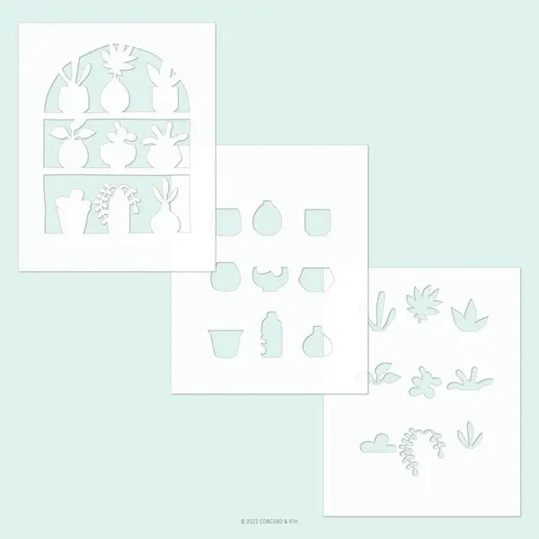 On My Mind Stencil Pack 3 pk (4.75 x 6)