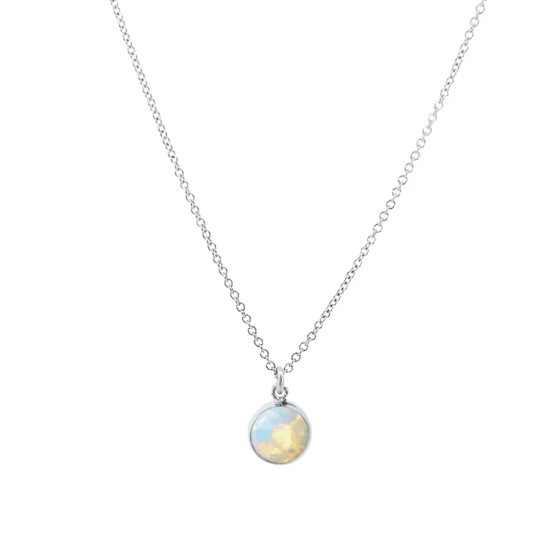 Opal Bezel Necklace