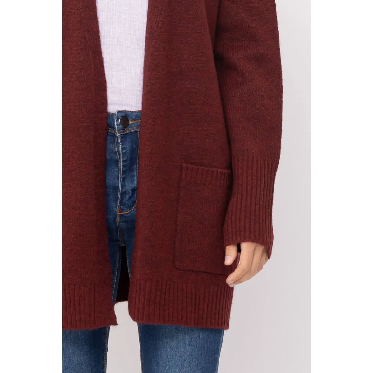 Open Front Long Cardigan