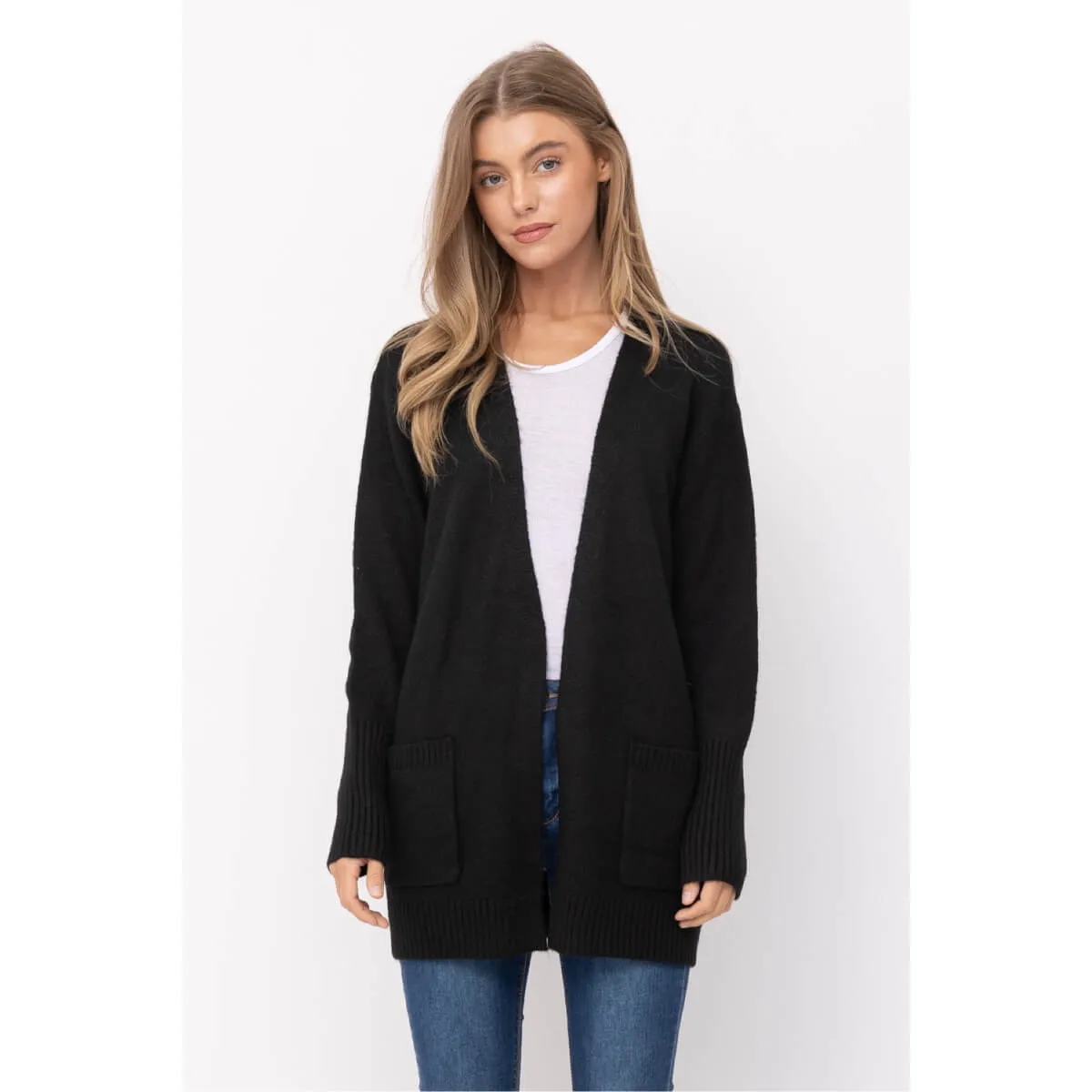 Open Front Long Cardigan
