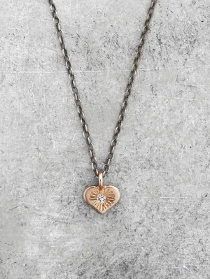 Open Hearted Diamond Necklace