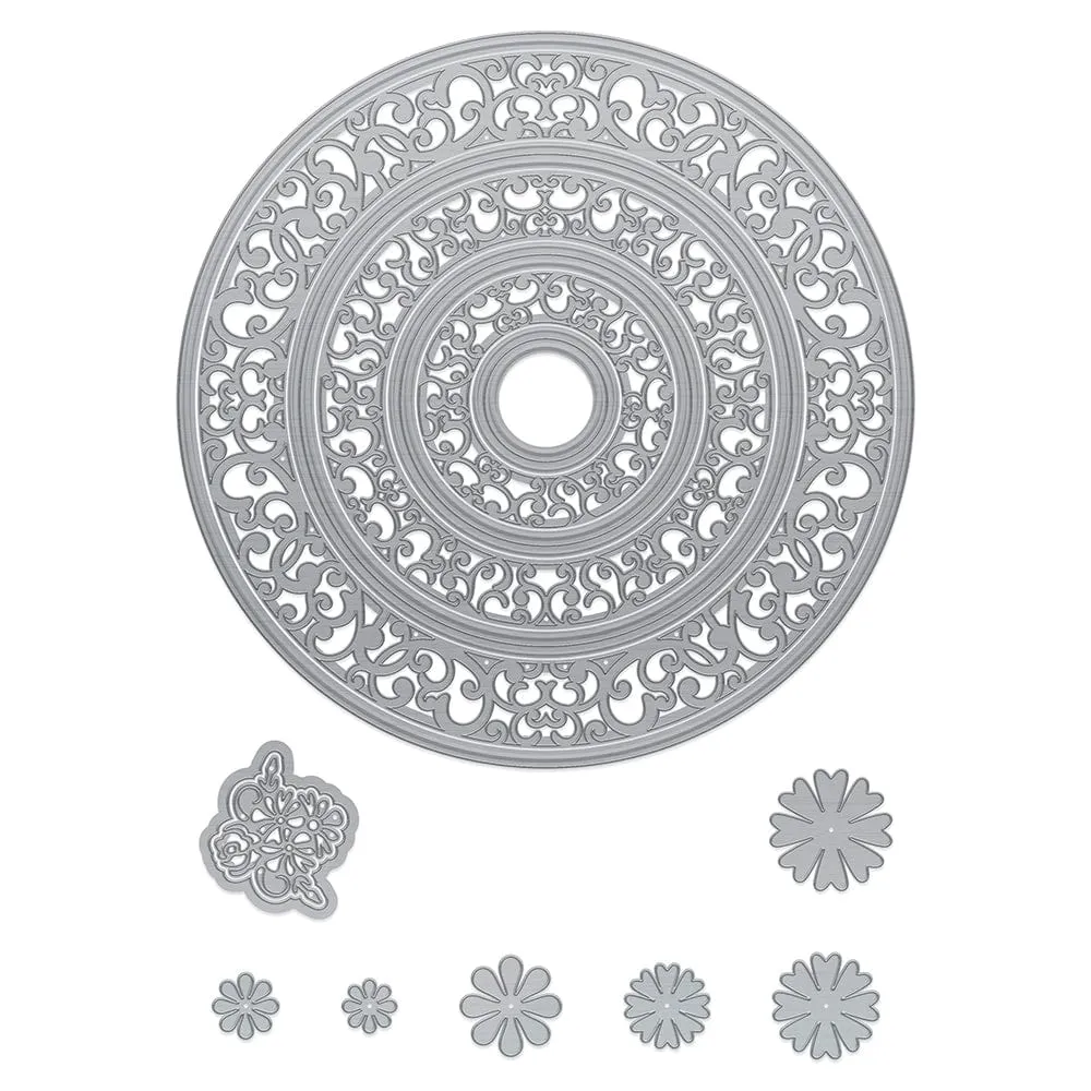 Ornate Circular Frame Die Set - 5166e