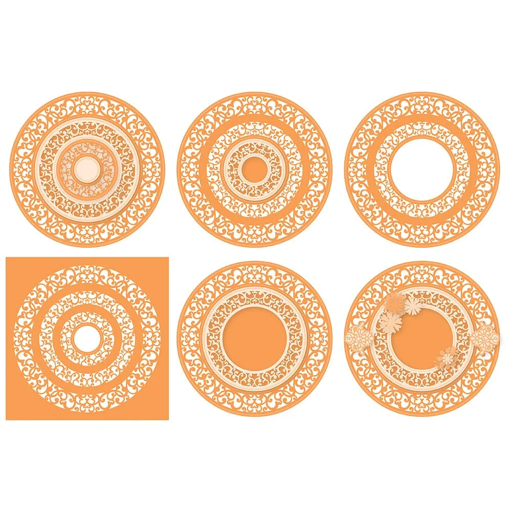 Ornate Circular Frame Die Set - 5166e