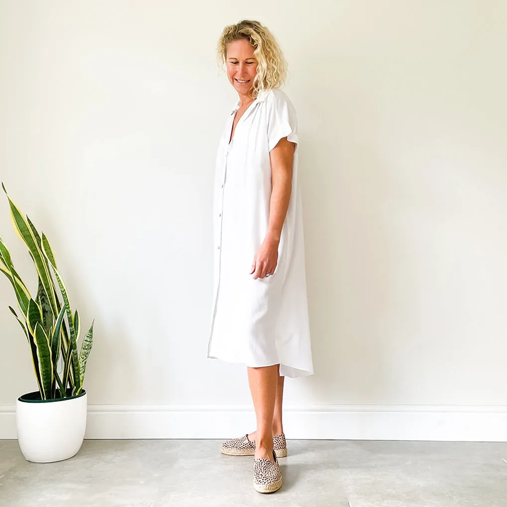 Oversized Shirt Dress - White