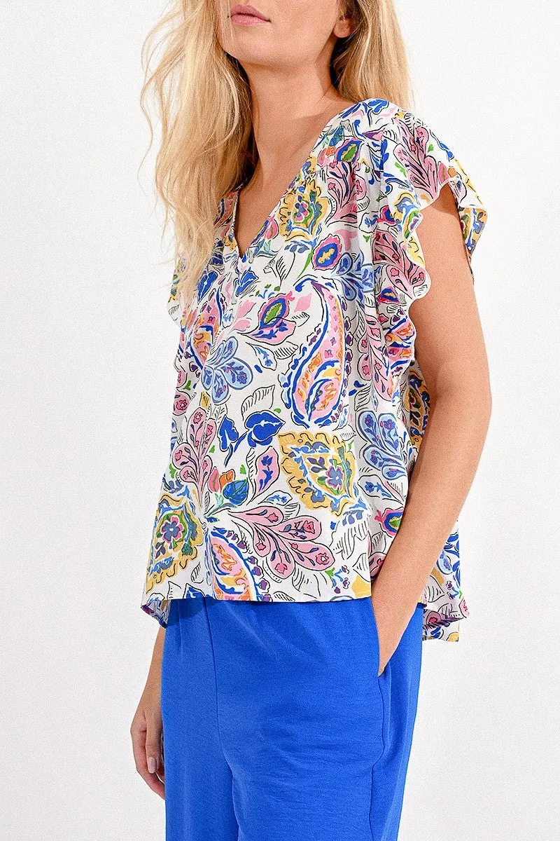 Paisley Print Top