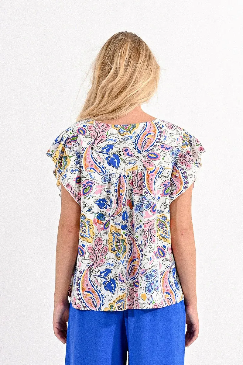 Paisley Print Top
