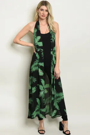 Palm Print Kimono