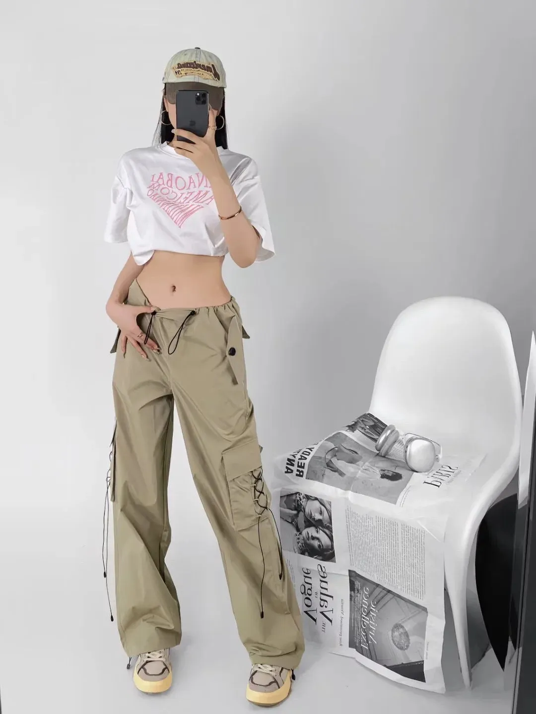 Pankh Berli High Waist Cargo Pants