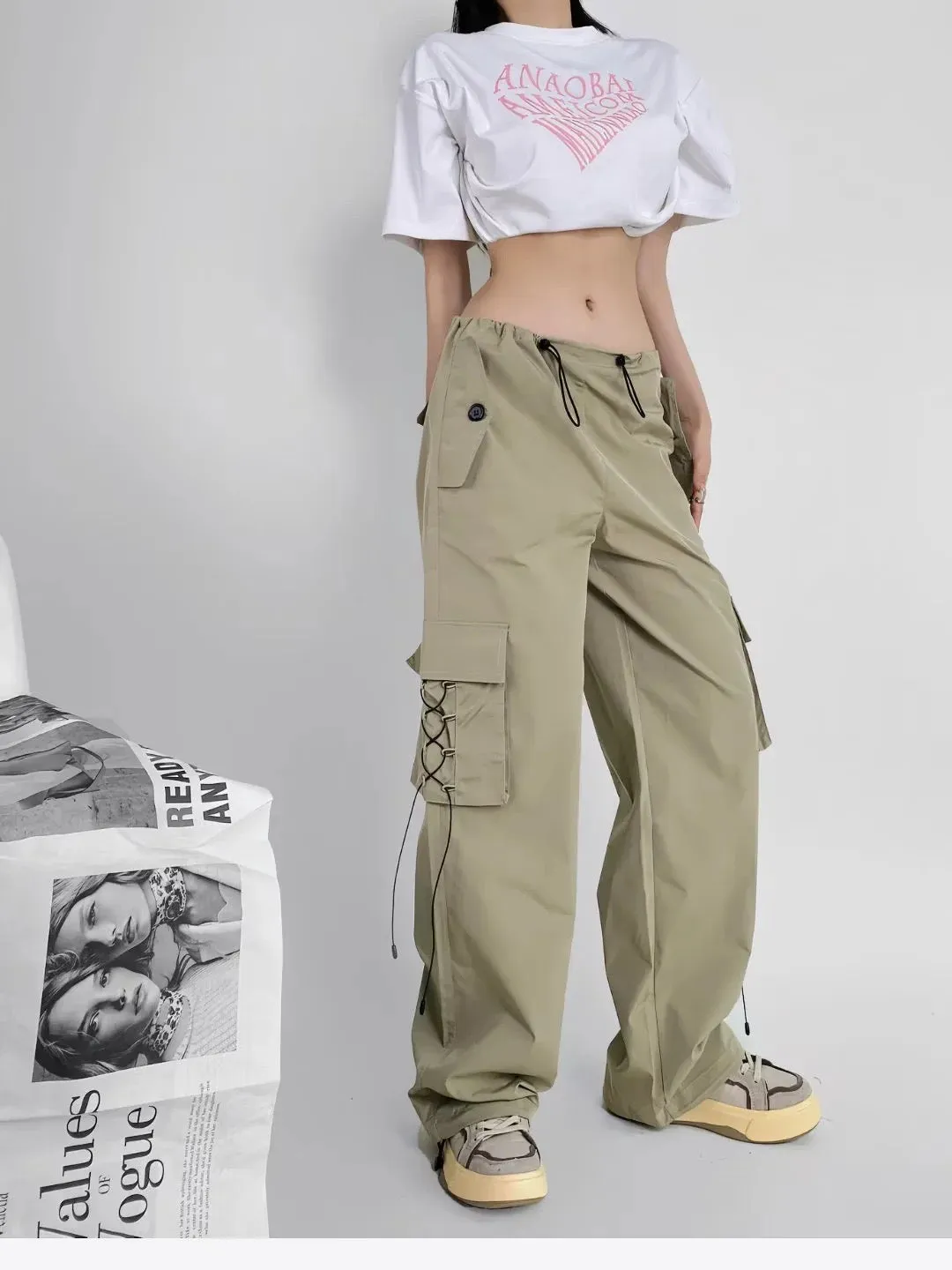 Pankh Berli High Waist Cargo Pants