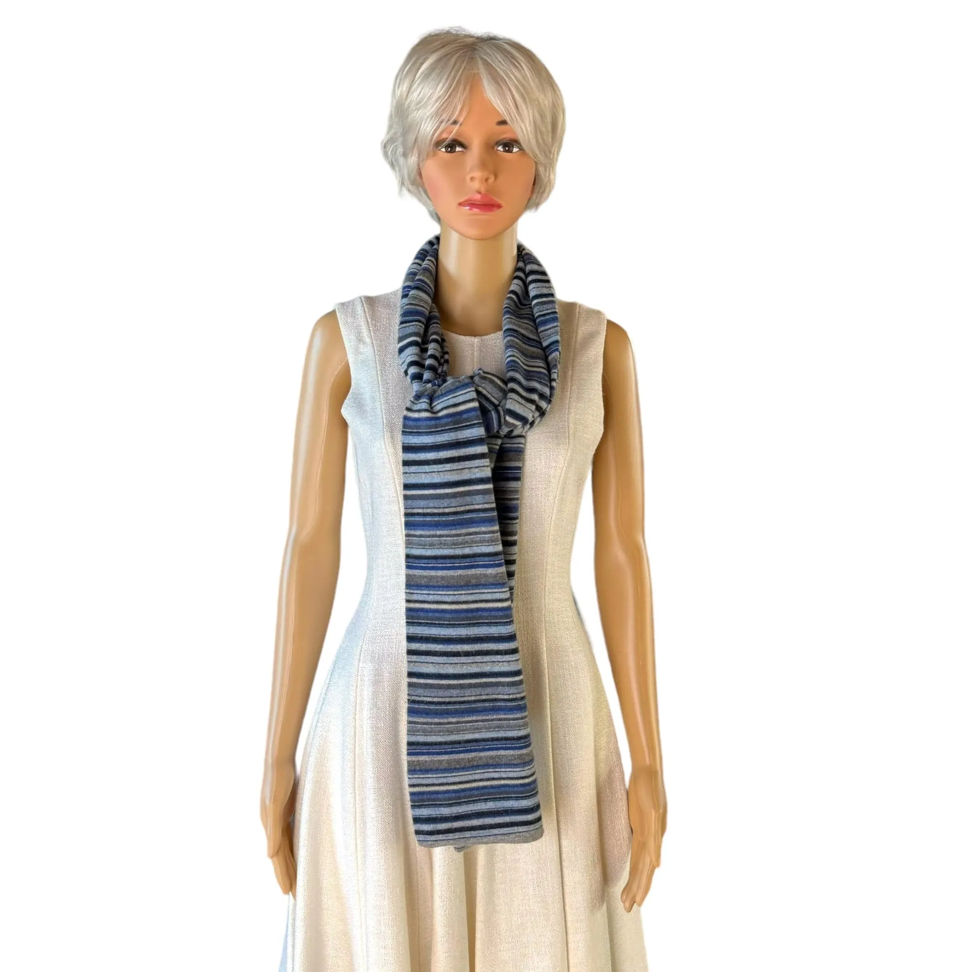PAUL SMITH Cashmere Blend Scarf - Blue & Grey