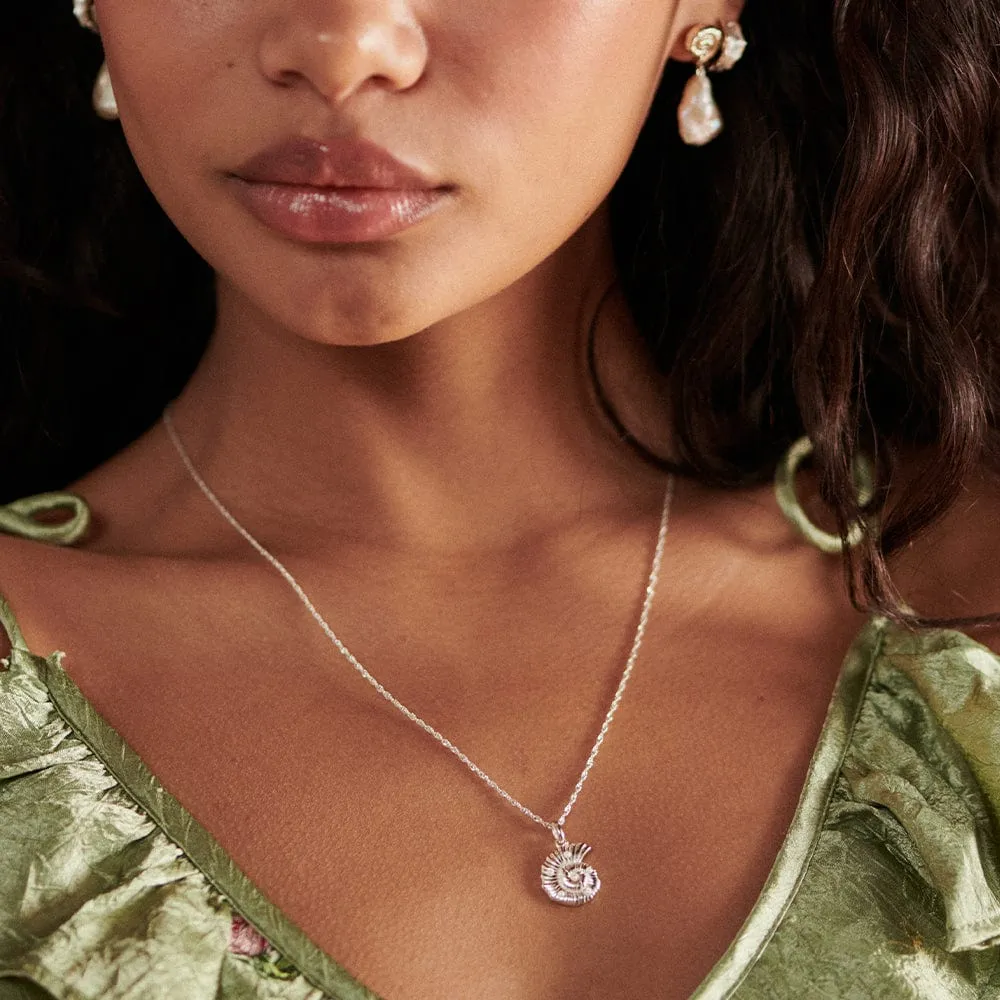 Pearl And Shells Layering Set Sterling Silver