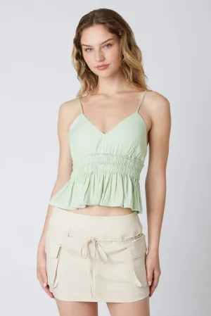 Peplum Low Back Top