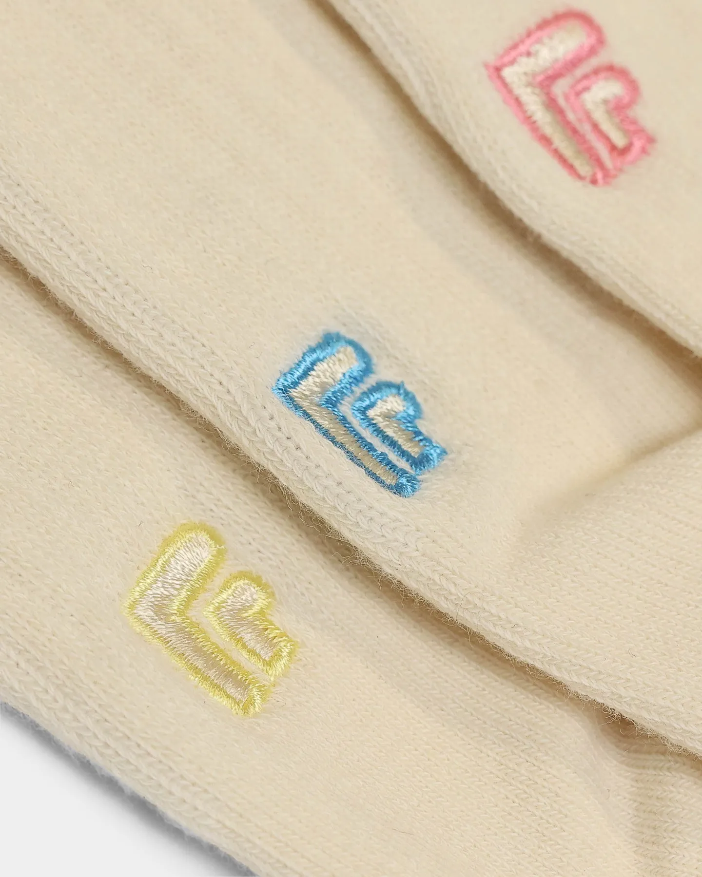 Perfect Pairs PP1 2UP Pastal Sock 3 Pack Off White/Multi-Coloured