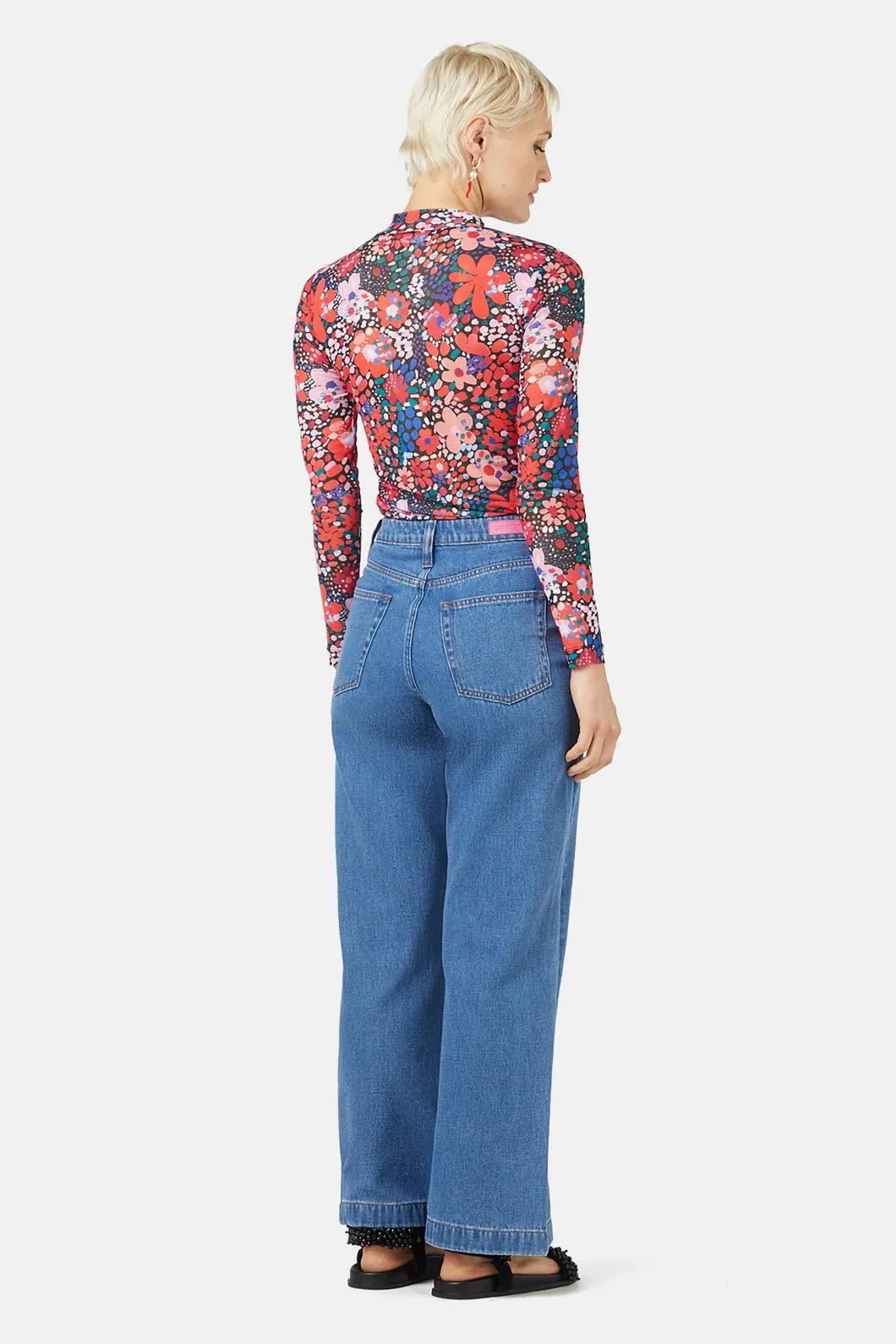Petal Dance Mesh Top