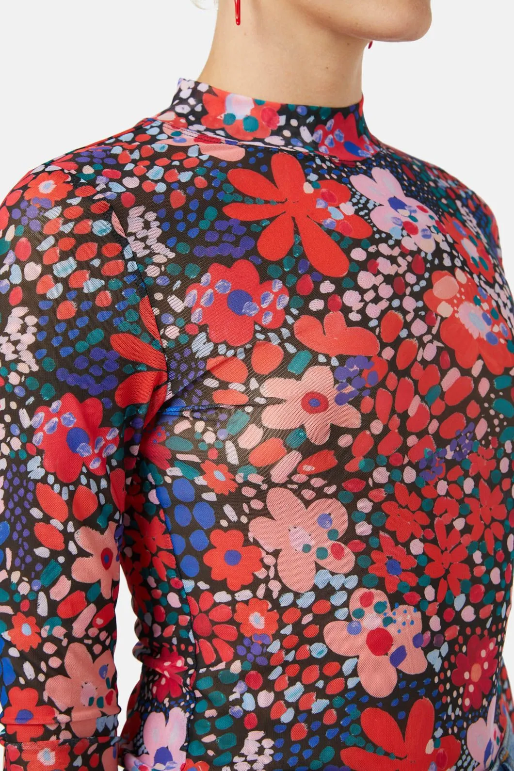 Petal Dance Mesh Top