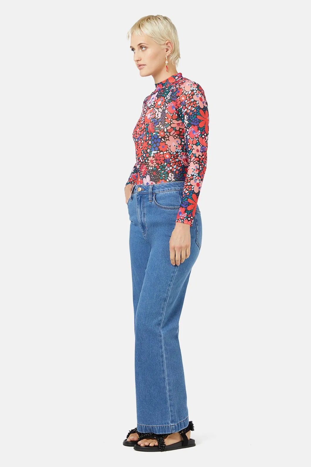 Petal Dance Mesh Top