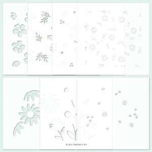 Petal Pushers Stencil Pack (7) 4.75 x 4.75
