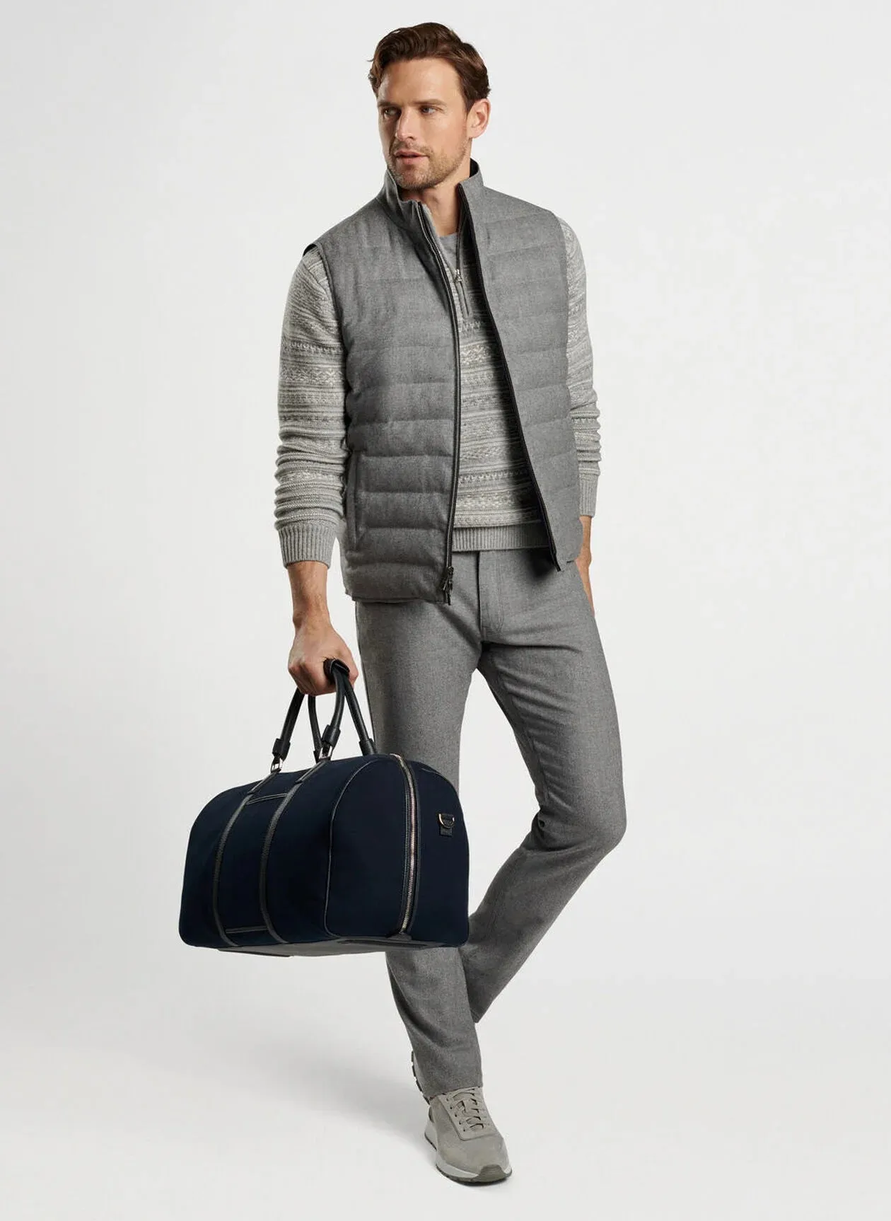 Peter Millar Whistler Reversible Vest In Nickel