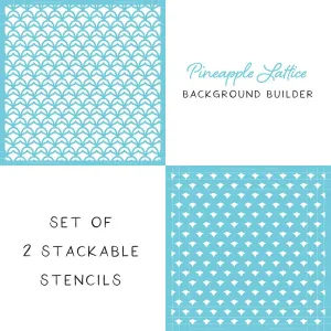 Pineapple Lattice Stencils Set of 2