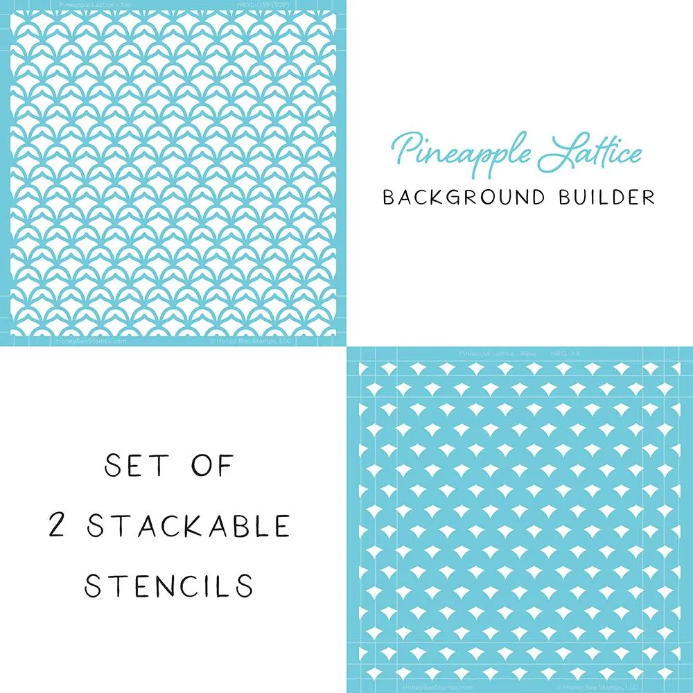 Pineapple Lattice Stencils Set of 2
