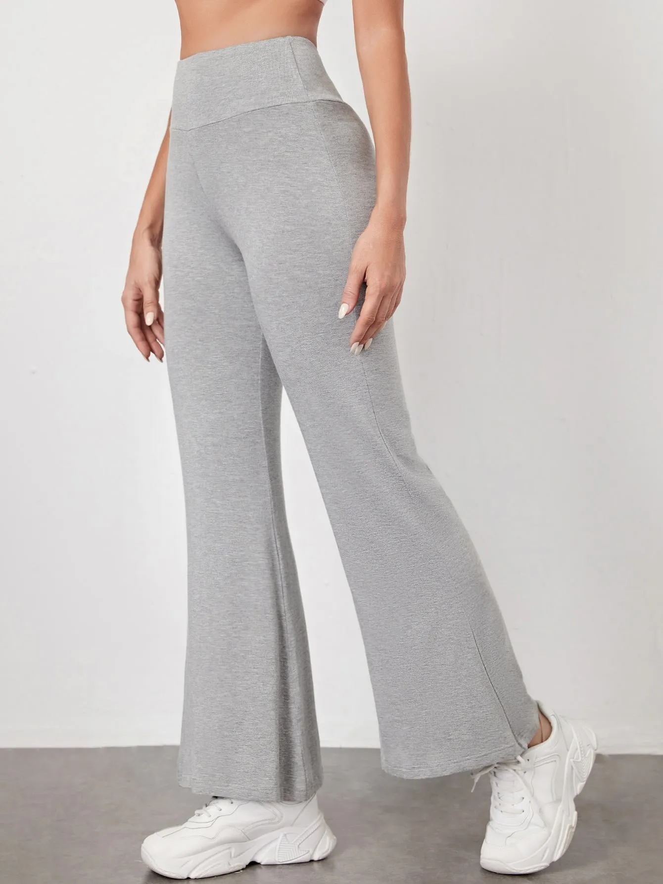 Plain High Waist Long Women Sports Pants