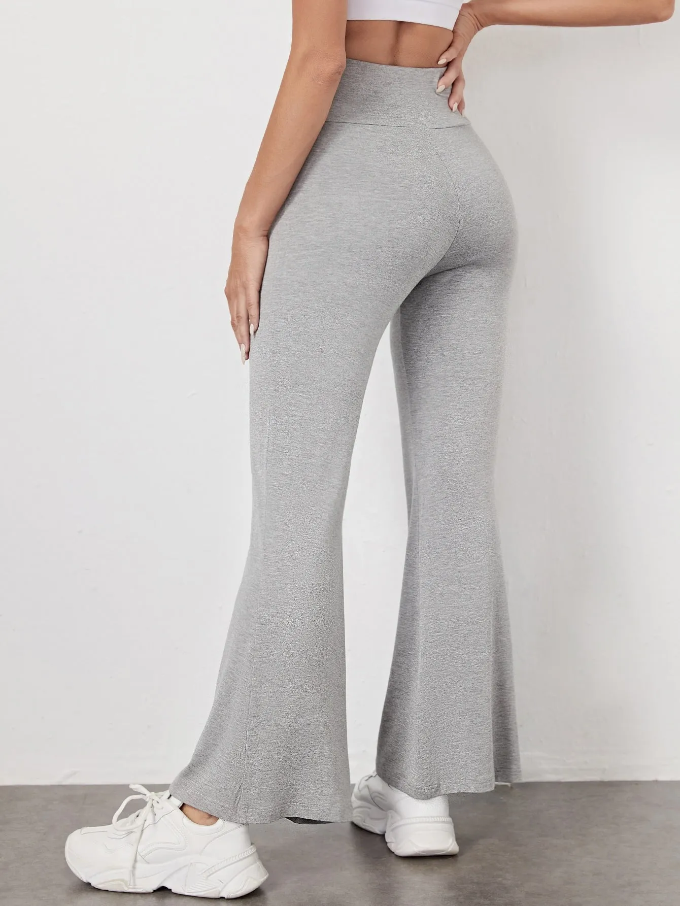 Plain High Waist Long Women Sports Pants