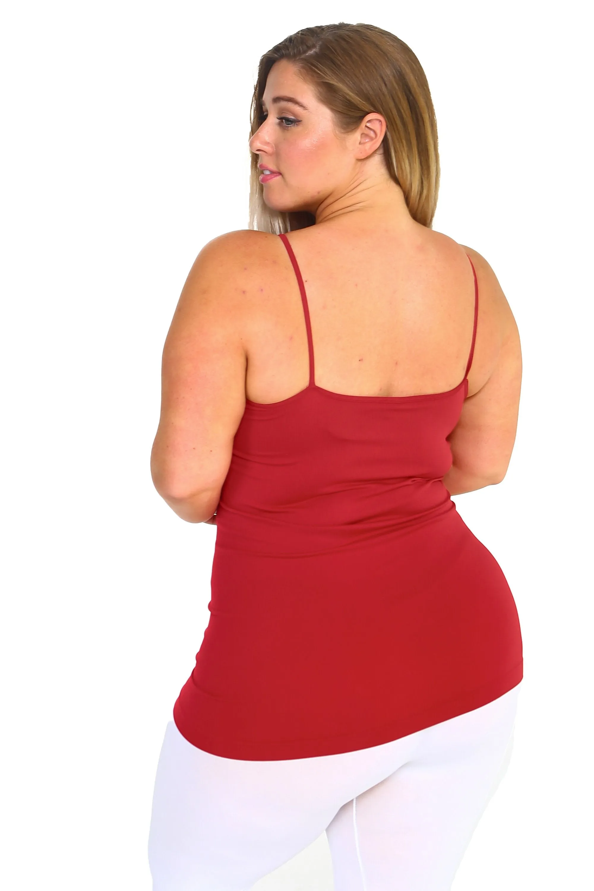 Plus Size Seamless Strappy Front Cami Top