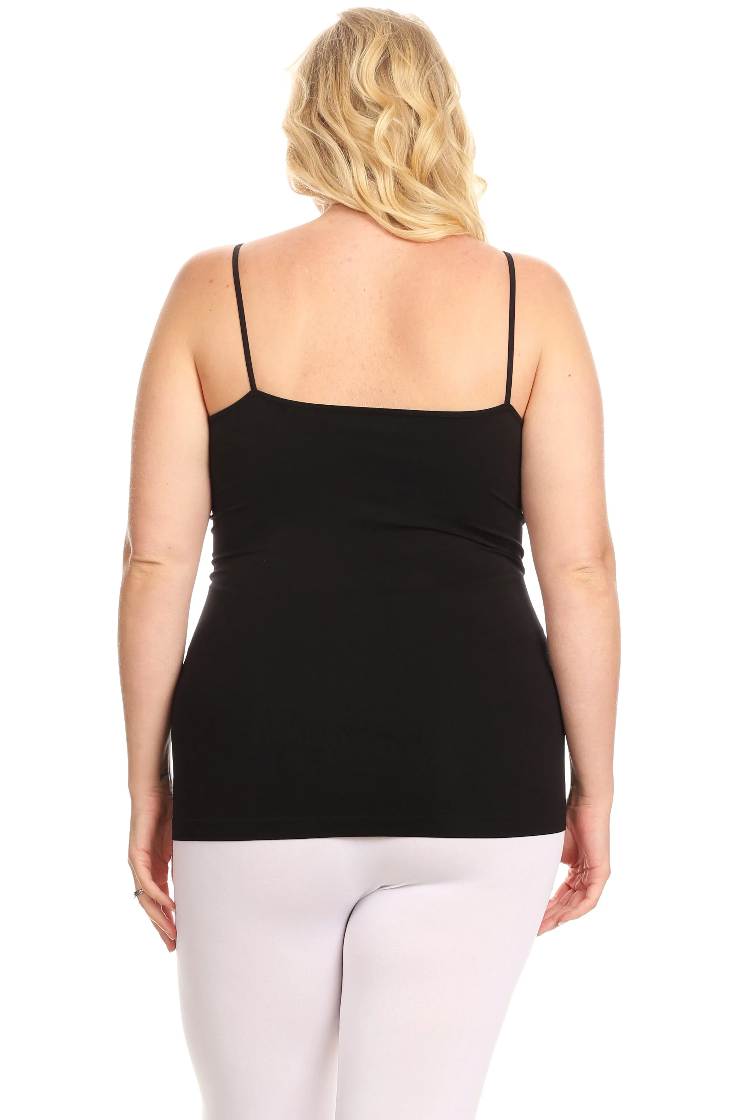 Plus Size Seamless Strappy Front Cami Top