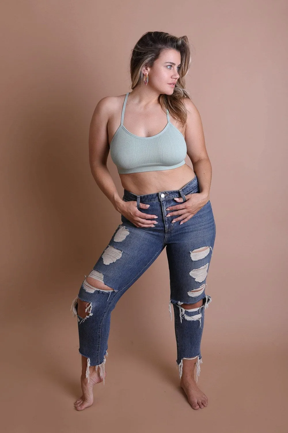 Plus Size Tattoo Back Bralette