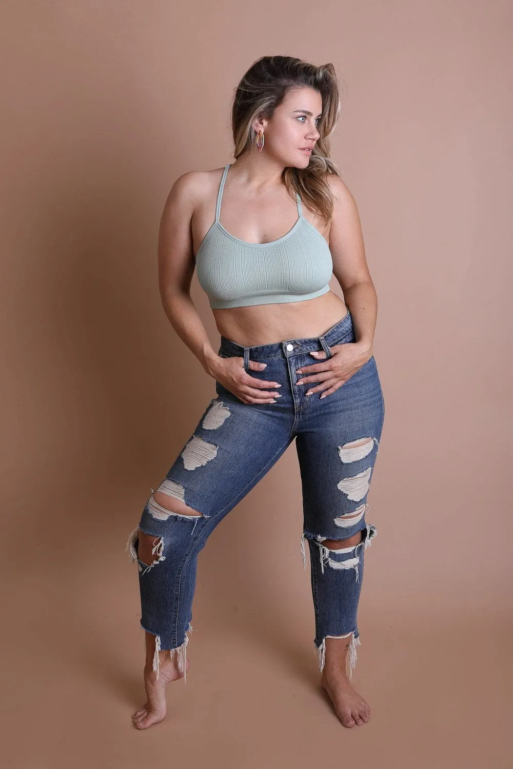 Plus Size Tattoo Back Bralette