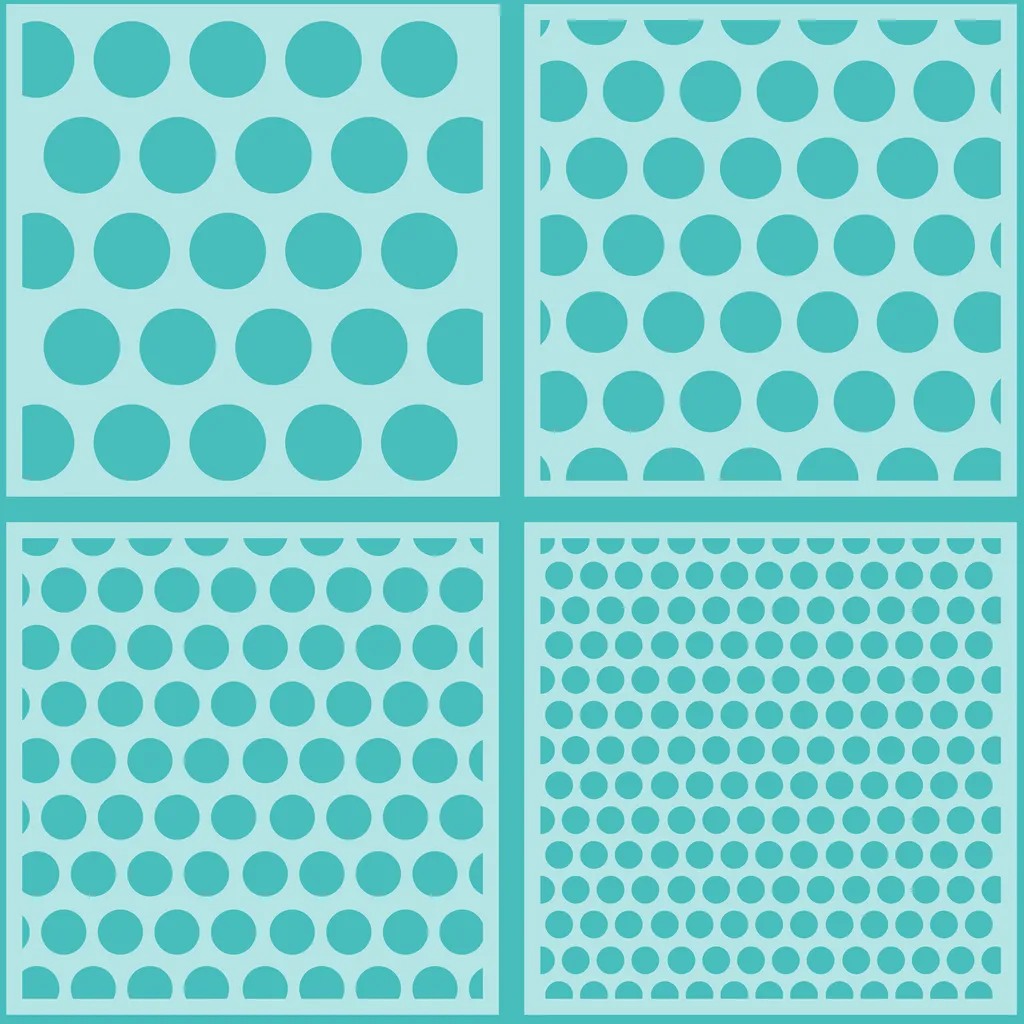 Polka Dot Background Stencils set of 4