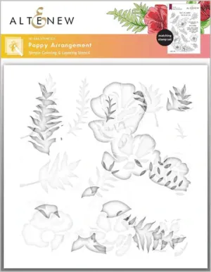 Poppy Arrangement Stencil Set (4 in 1)