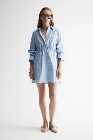 POPPY DRESS BLUE STRIPE