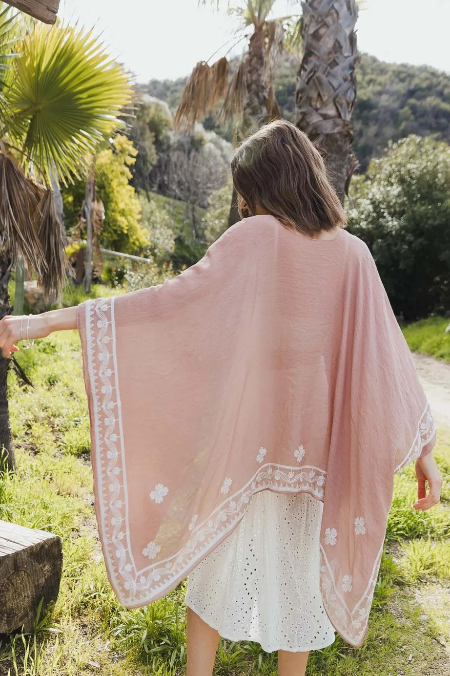 Poppy Embroidered Layering Piece • Blush Taupe
