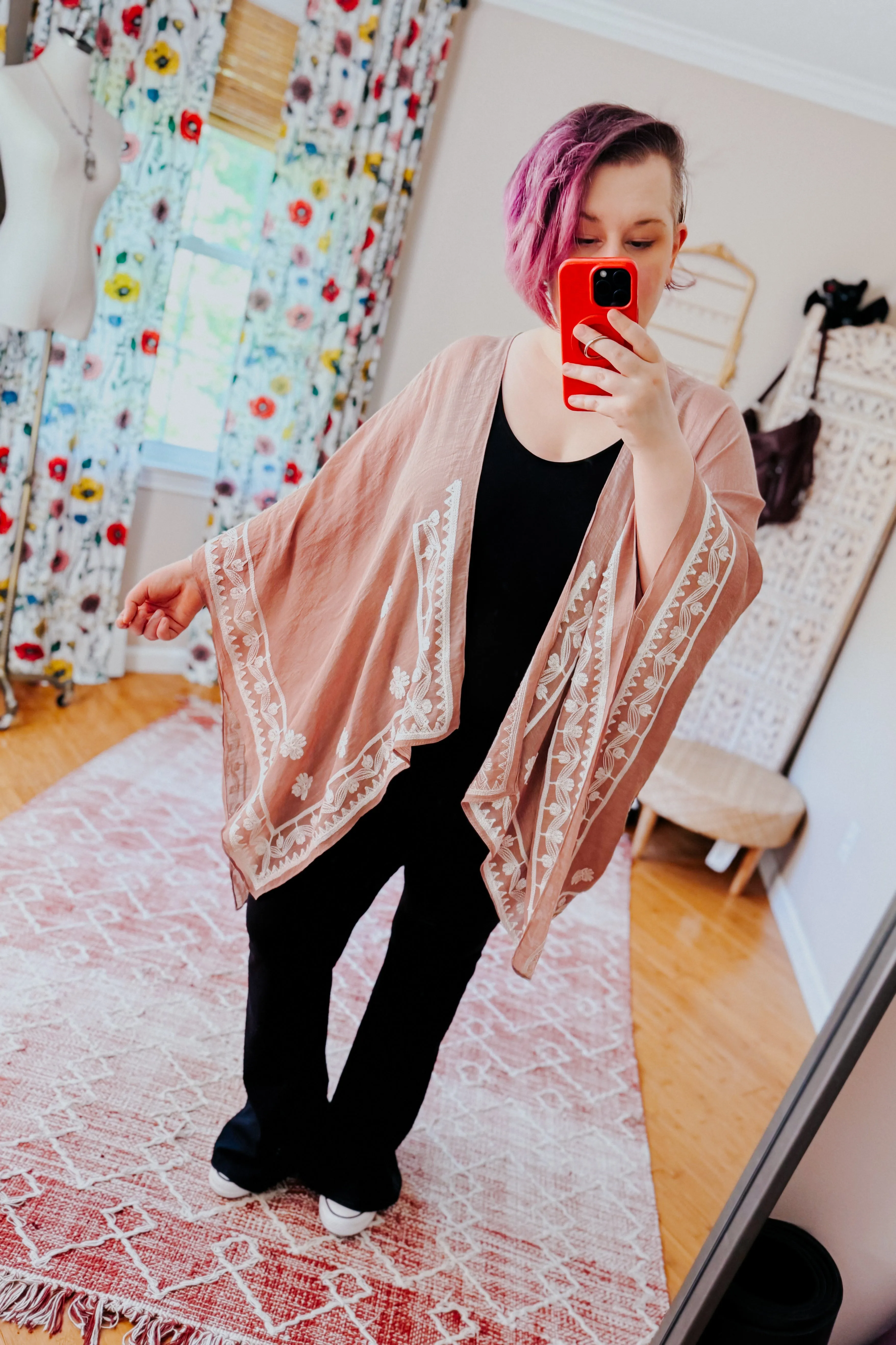 Poppy Embroidered Layering Piece • Blush Taupe