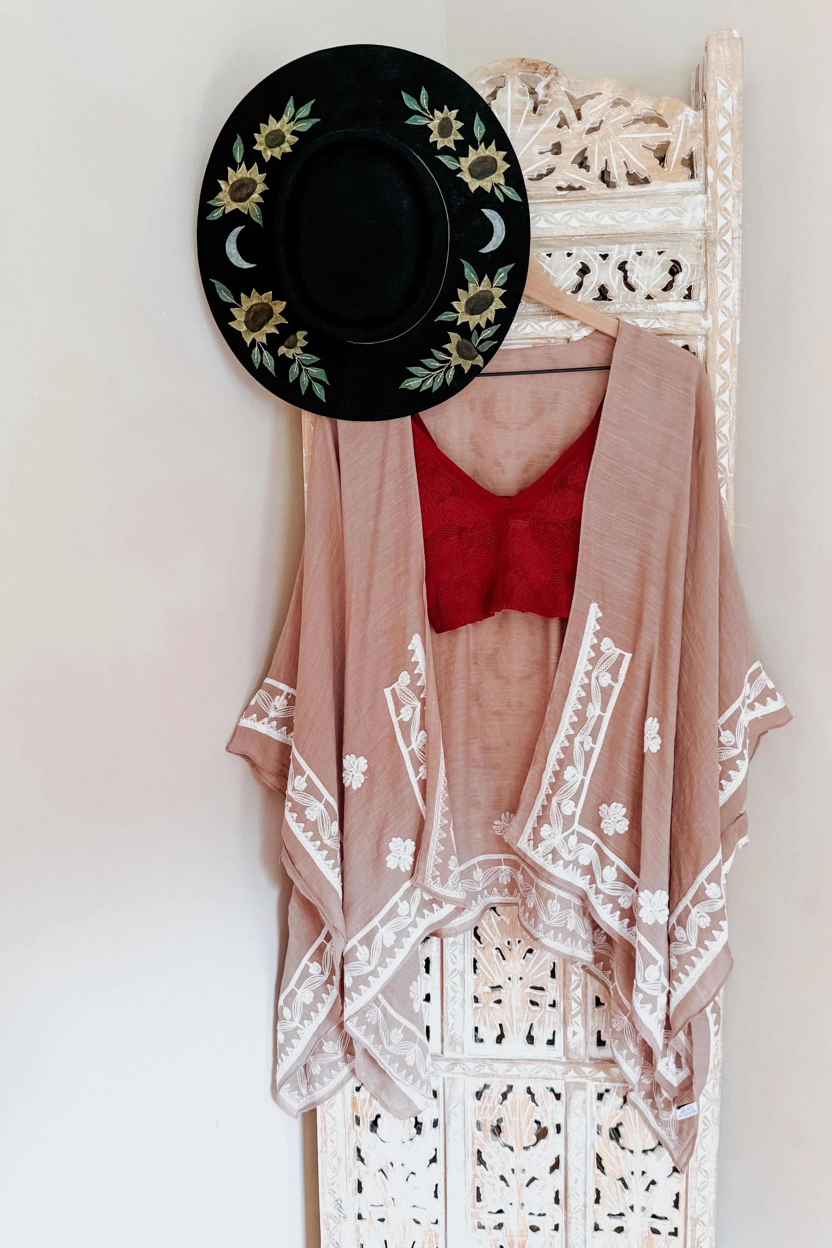 Poppy Embroidered Layering Piece • Blush Taupe