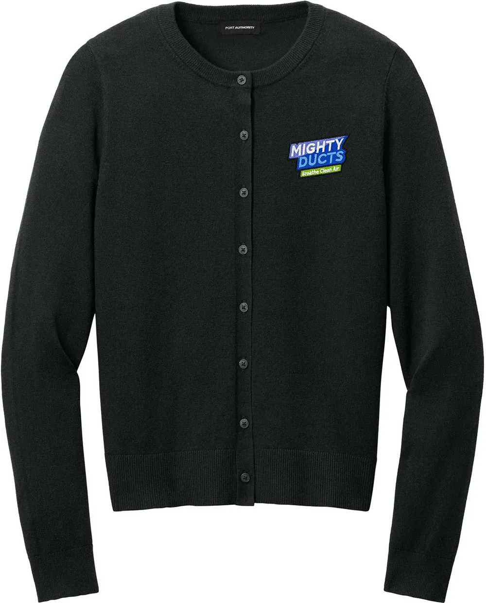 Port Authority Ladies Easy Care Crewneck Cardigan Sweater
